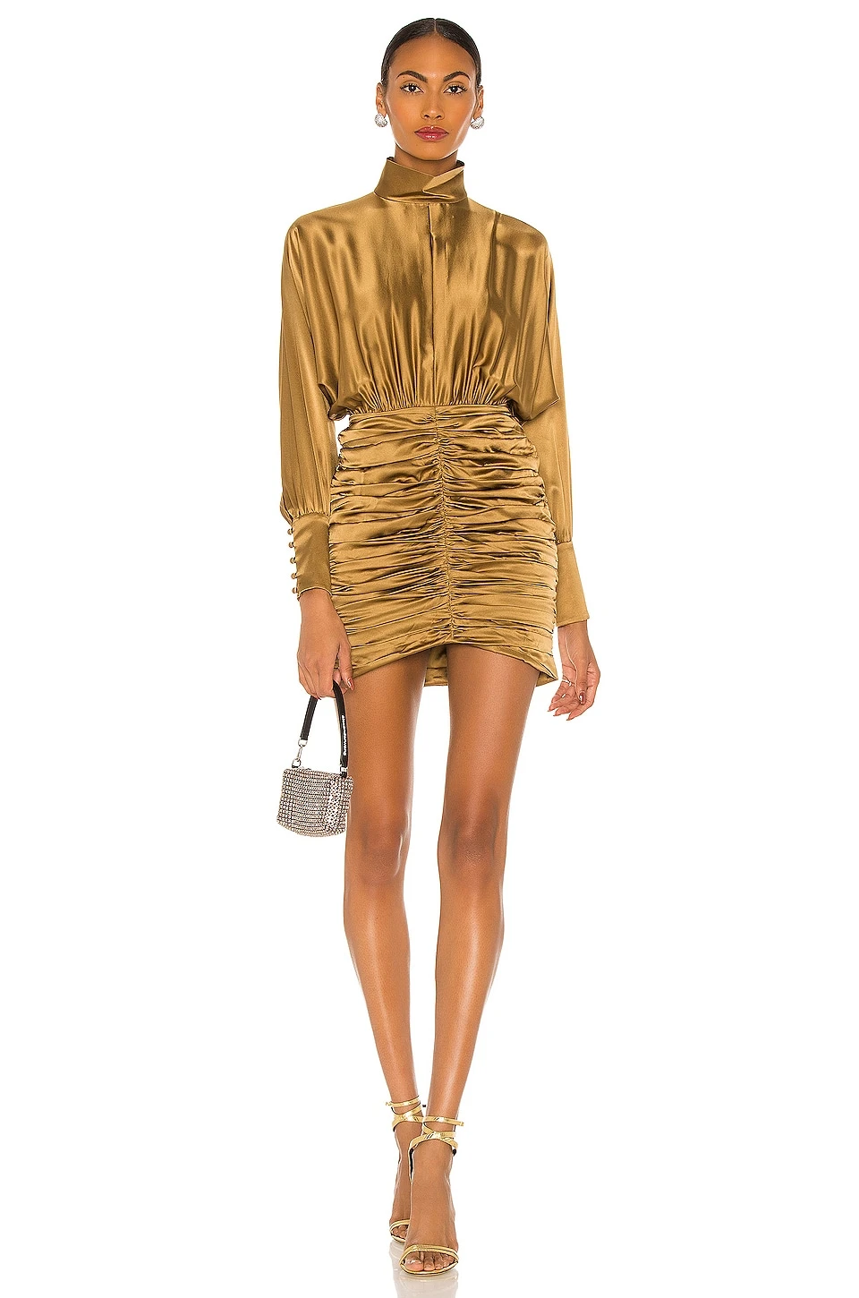 ROBE COURTE BARBARA Olive Green 3 ROBE COURTE BARBARA Olive Green