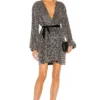 Gabrielle Robe Gunmetal Studded