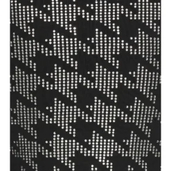 ROBE MIMI Black & Silver Houndstooth -Pas Cher Tendricia Magasin ROFR WD423 V4