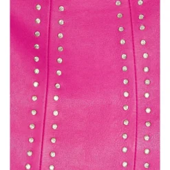 ROBE MINI EN CUIR VESTA Neon Pink & Crystal 11 ROBE MINI EN CUIR VESTA Neon Pink & Crystal -Pas Cher Tendricia Magasin ROFR WD468 V5