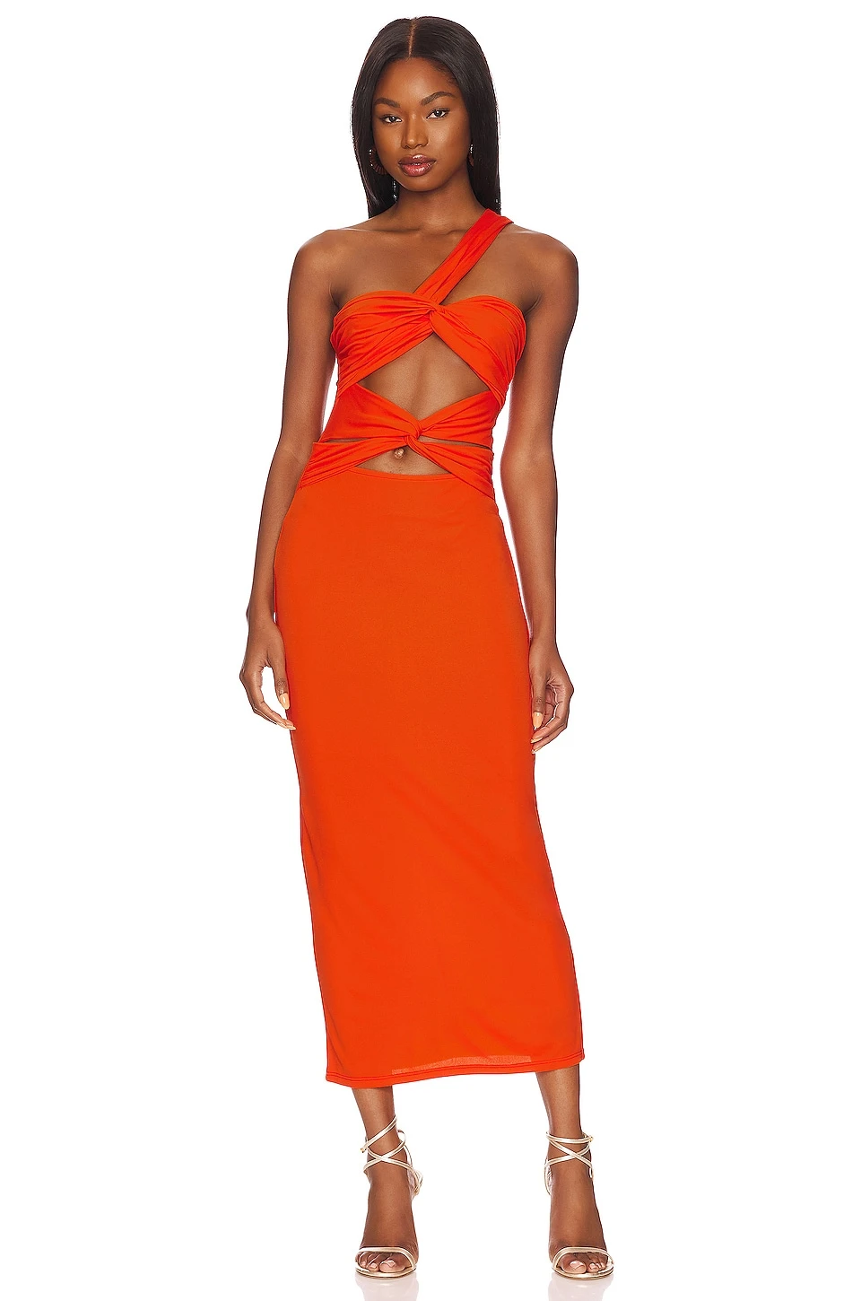 ROBE MI-LONGUE MIRABELLE Tangerine 3 ROBE MI-LONGUE MIRABELLE Tangerine