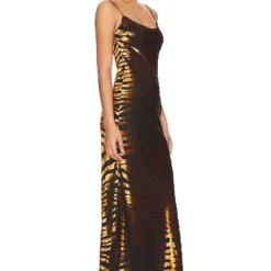 ROBE SCARLETTE Velvet Burnout Amber/black -Pas Cher Tendricia Magasin RONR WD573 V2