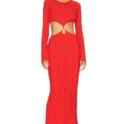 ROBE MI-LONGUE OASIS Red