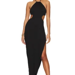 ROBE MAXI WILLOW CUT OUT Black