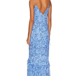 ROBE DIVINA Kiku Periwinkle -Pas Cher Tendricia Magasin SALN WD184 V3