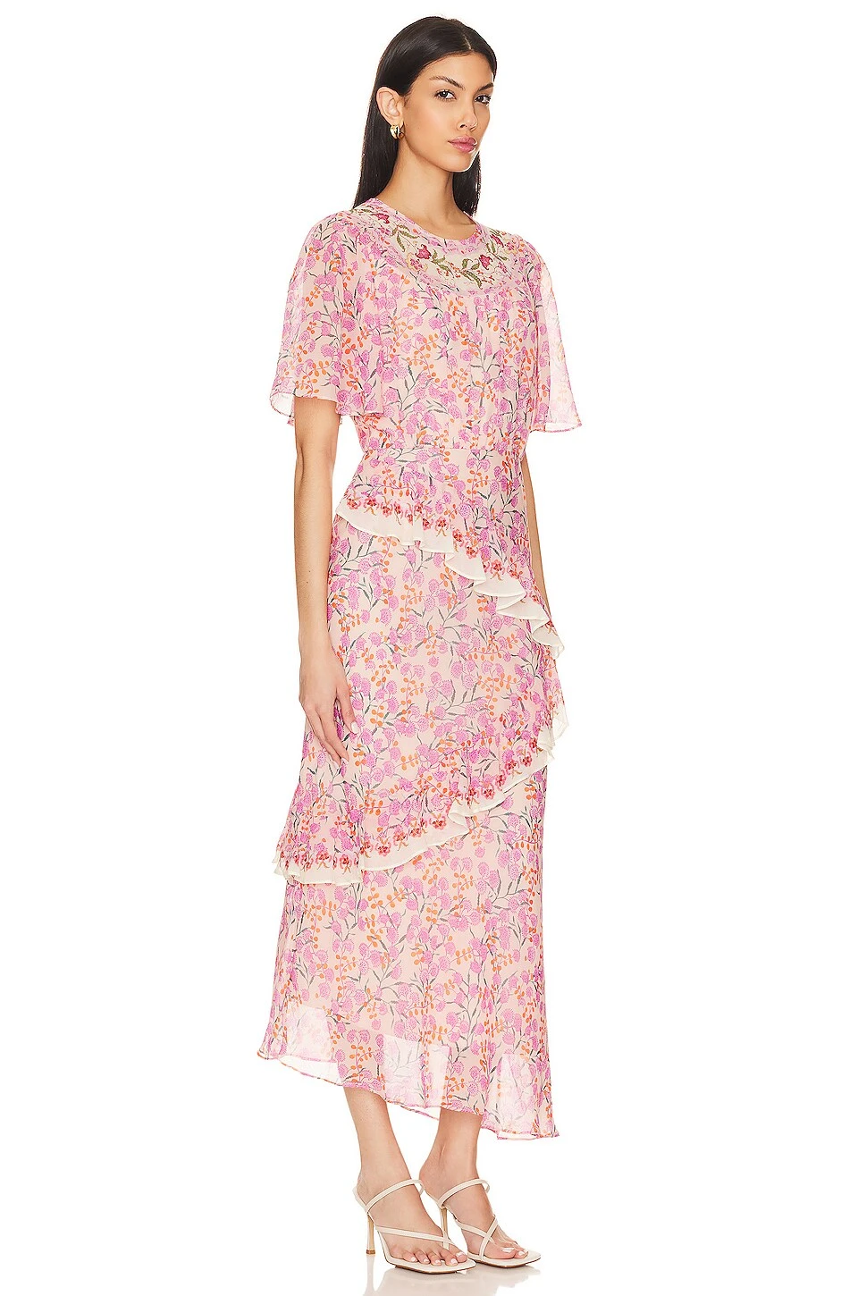 ROBE PINCES À LA TAILLE VIDA-B Samphire Coral 4 ROBE PINCES À LA TAILLE VIDA-B Samphire Coral – Image 2