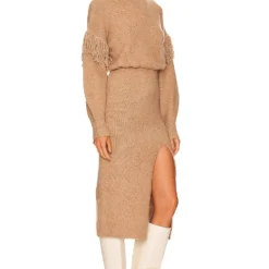 ROBE PULL ANGELLE Oatmeal -Pas Cher Tendricia Magasin SAYR WD410 V2