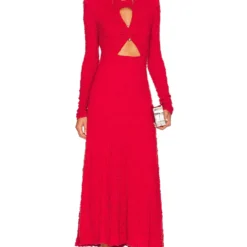 ROBE MI-LONGUE ALBERTA Red