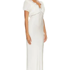 ROBE DE SOIRÉE LAUREN Off White -Pas Cher Tendricia Magasin SCOL WD202 V2