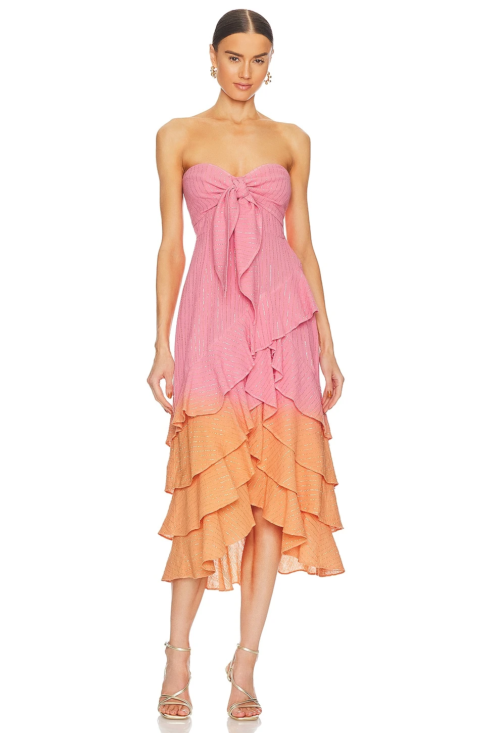 ROBE ILANILA Dubai Tie Dye Orange Pink 3 ROBE ILANILA Dubai Tie Dye Orange Pink