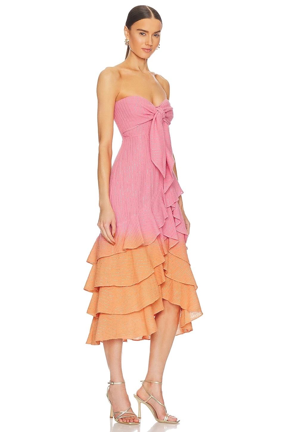 ROBE ILANILA Dubai Tie Dye Orange Pink 4 ROBE ILANILA Dubai Tie Dye Orange Pink – Image 2