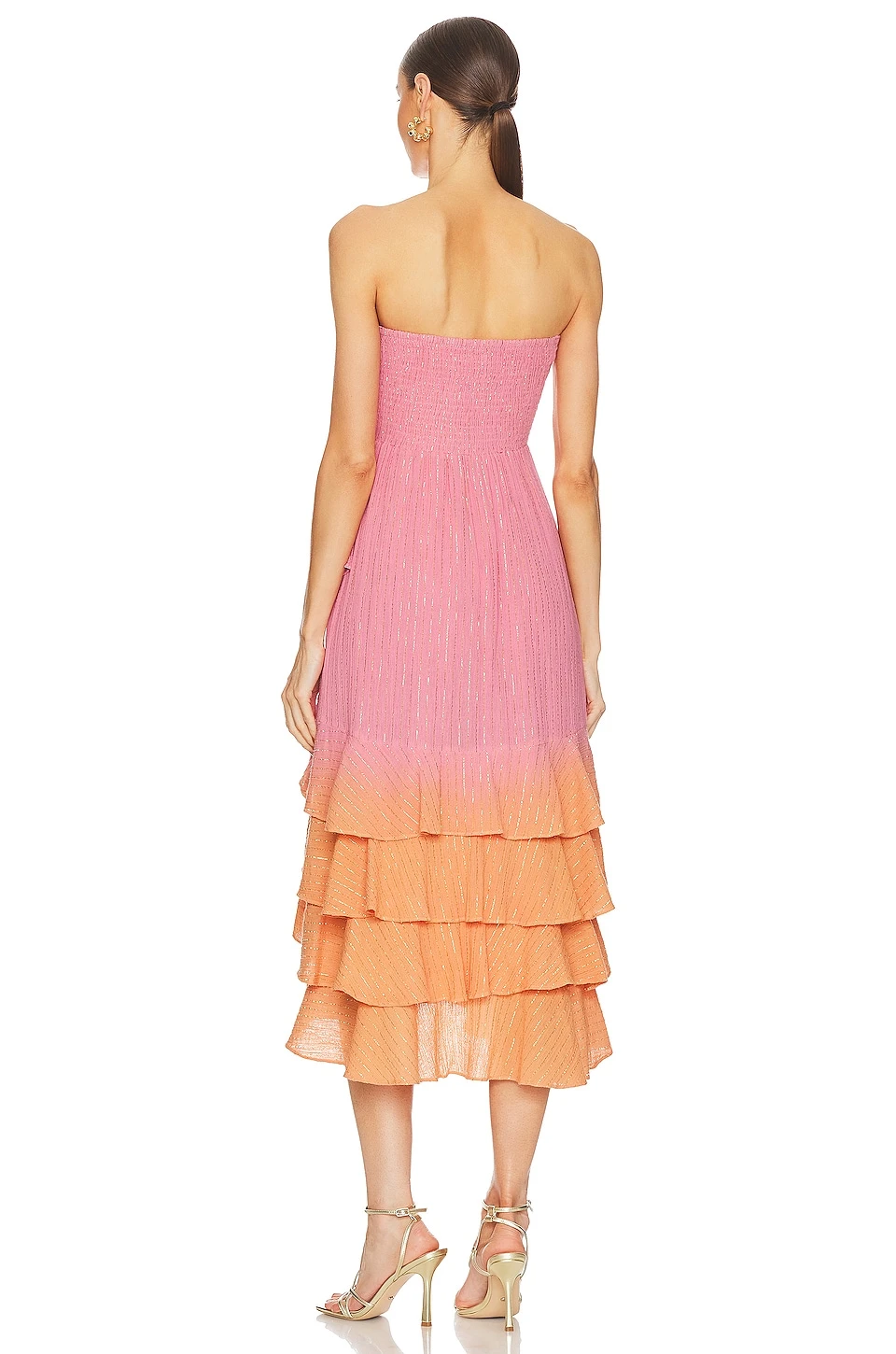 ROBE ILANILA Dubai Tie Dye Orange Pink 5 ROBE ILANILA Dubai Tie Dye Orange Pink – Image 3