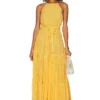 ROBE EMINA Puebla Yellow -Pas Cher Tendricia Magasin SDRE WD199 V1