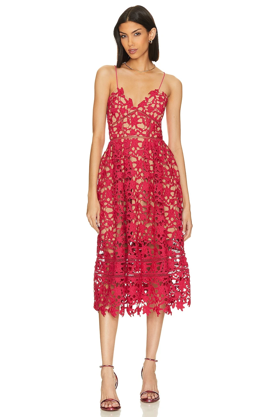 SELF PORTRAIT ROBE MI-LONGUE Pink 3 SELF PORTRAIT ROBE MI-LONGUE Pink