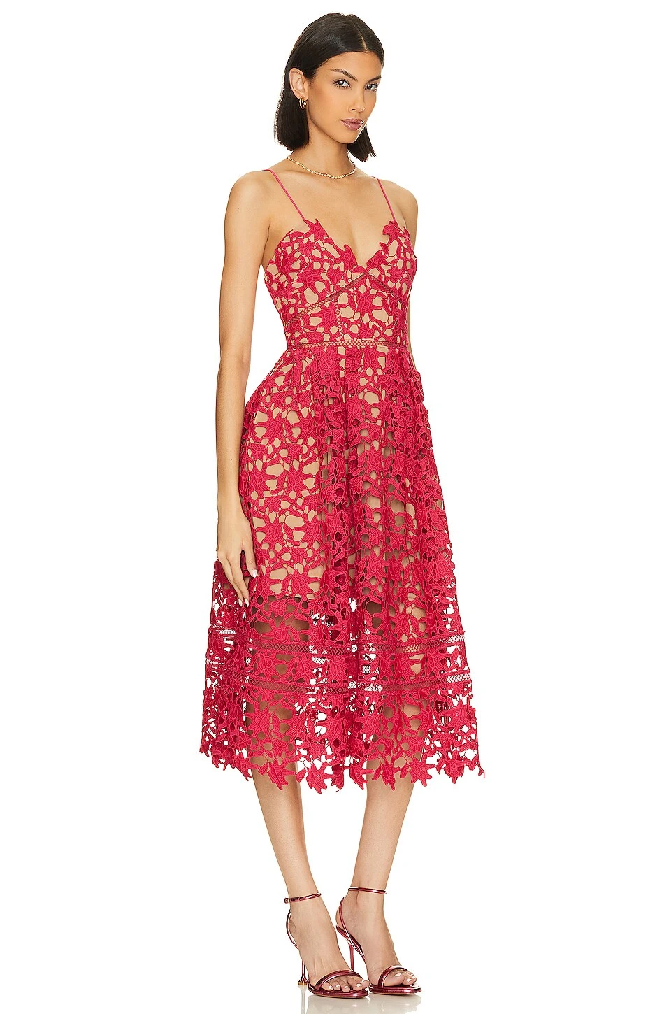 SELF PORTRAIT ROBE MI-LONGUE Pink 4 SELF PORTRAIT ROBE MI-LONGUE Pink – Image 2