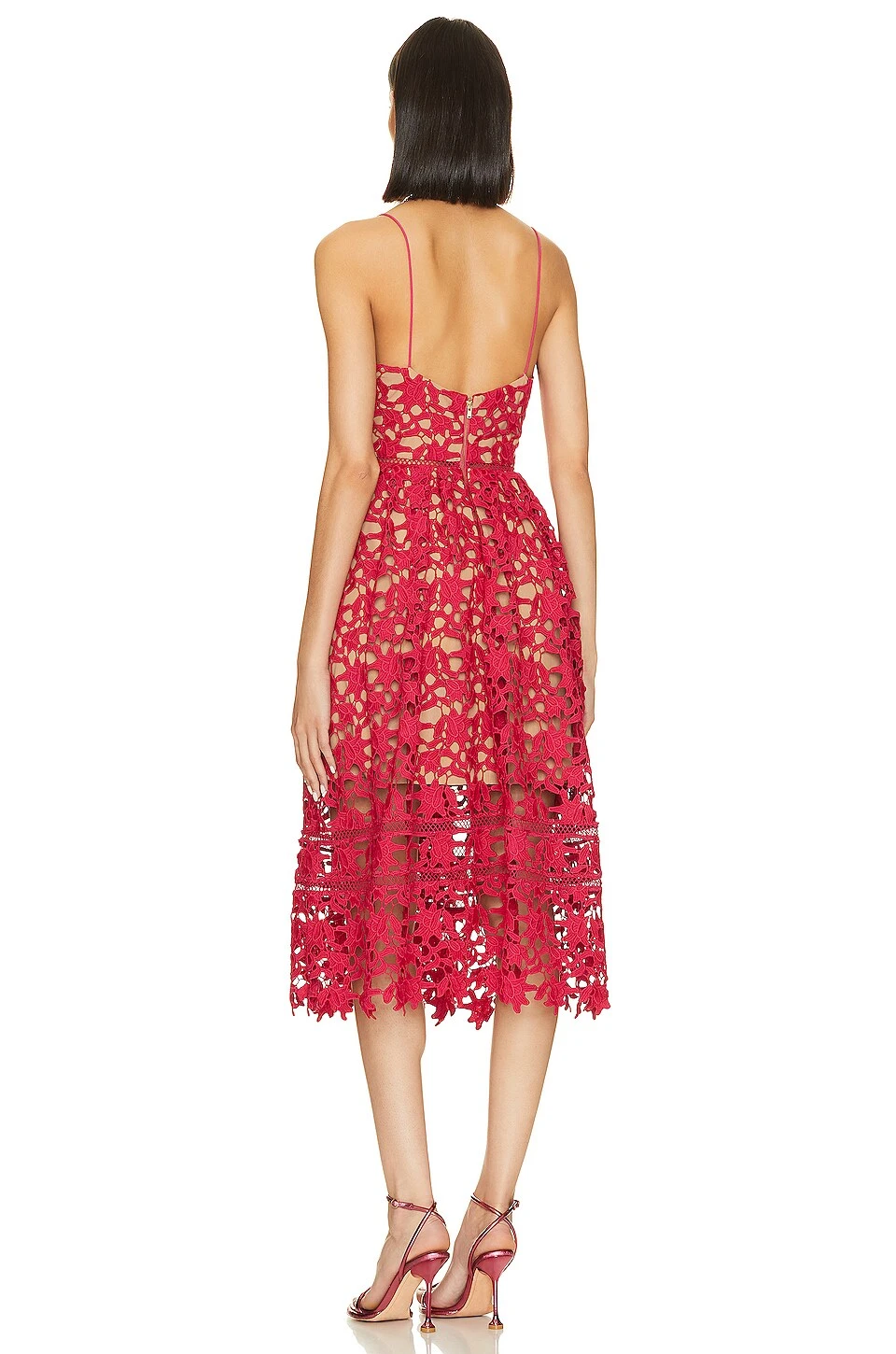 SELF PORTRAIT ROBE MI-LONGUE Pink 5 SELF PORTRAIT ROBE MI-LONGUE Pink – Image 3