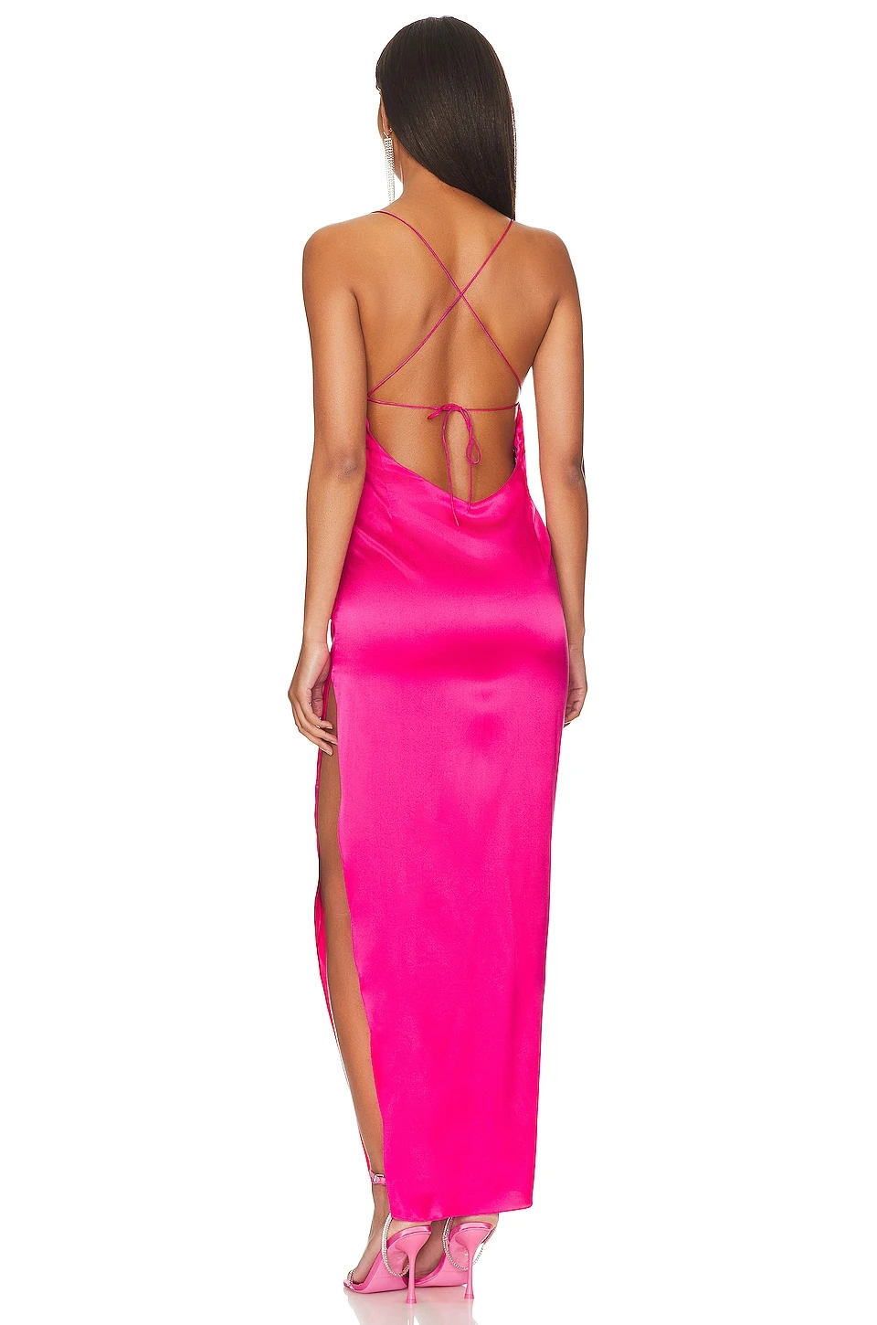 ROBE MAXI CELINO Fuschia Purple 5 ROBE MAXI CELINO Fuschia Purple – Image 3