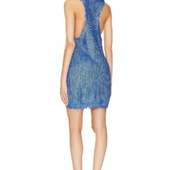 ROBE PULL YONIT Royal Blue Coated -Pas Cher Tendricia Magasin SERR WD88 V3