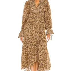 Shona Joy ROBE PIN Chocolate & Multi