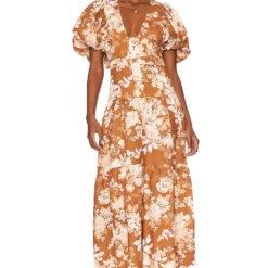 Shona Joy ROBE CAPUCINE Almond Multi