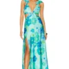 Show Me Your Mumu ROBE MAXI FRANCIE Blue Piccadilly Flora -Pas Cher Tendricia Magasin SHOW WD589 V1