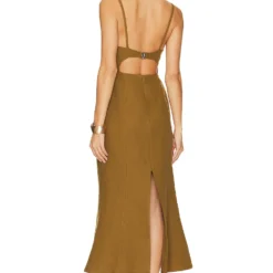 ROBE MI-LONGUE FRANKIE Olive -Pas Cher Tendricia Magasin SIGR WD104 V3