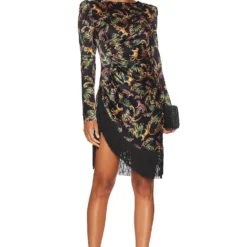 ROBE CARMINA FRINGE Black Bengal