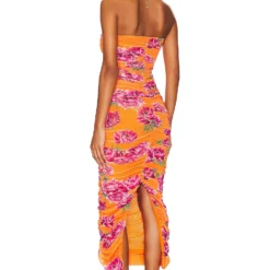 ROBE FARRAH Orange & Pink 7 ROBE FARRAH Orange & Pink -Pas Cher Tendricia Magasin SLEE WD220 V3
