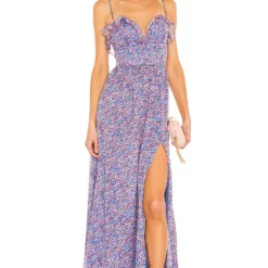 ROBE DE SOIRÉE FLORENCE Blue Multi