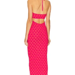 Solid & Striped ROBE MI-LONGUE THE KIANA Texture Geo 7 Solid & Striped ROBE MI-LONGUE THE KIANA Texture Geo -Pas Cher Tendricia Magasin SLST WD84 V3