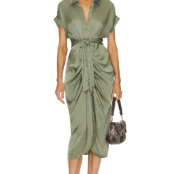 Steve Madden ROBE CHEMISE TORI Dusty Olive -Pas Cher Tendricia Magasin SMAD WD142 V1 1