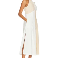 ROBE MI-LONGUE DESTINE Milk Tea -Pas Cher Tendricia Magasin SOVR WD21 V2