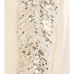 ROBE MANCHES PAILLETÉES RUDIE Ivory 9 ROBE MANCHES PAILLETÉES RUDIE Ivory -Pas Cher Tendricia Magasin SPDW WD1302 V4