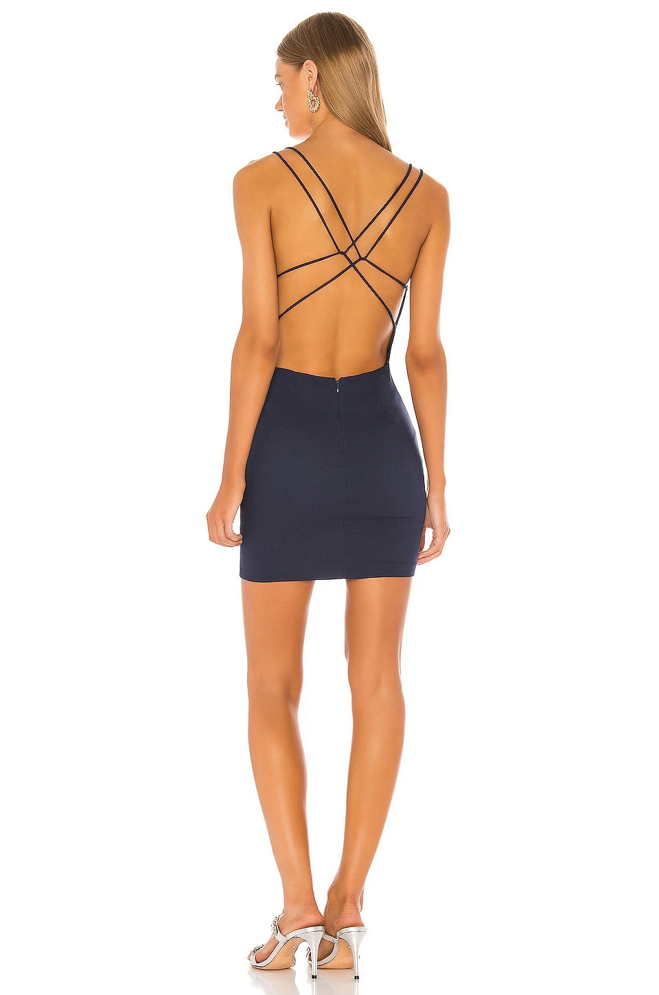 ROBE AVEC LIENS À NOUER AU DOS GRECIA Navy 6 ROBE AVEC LIENS À NOUER AU DOS GRECIA Navy – Image 4