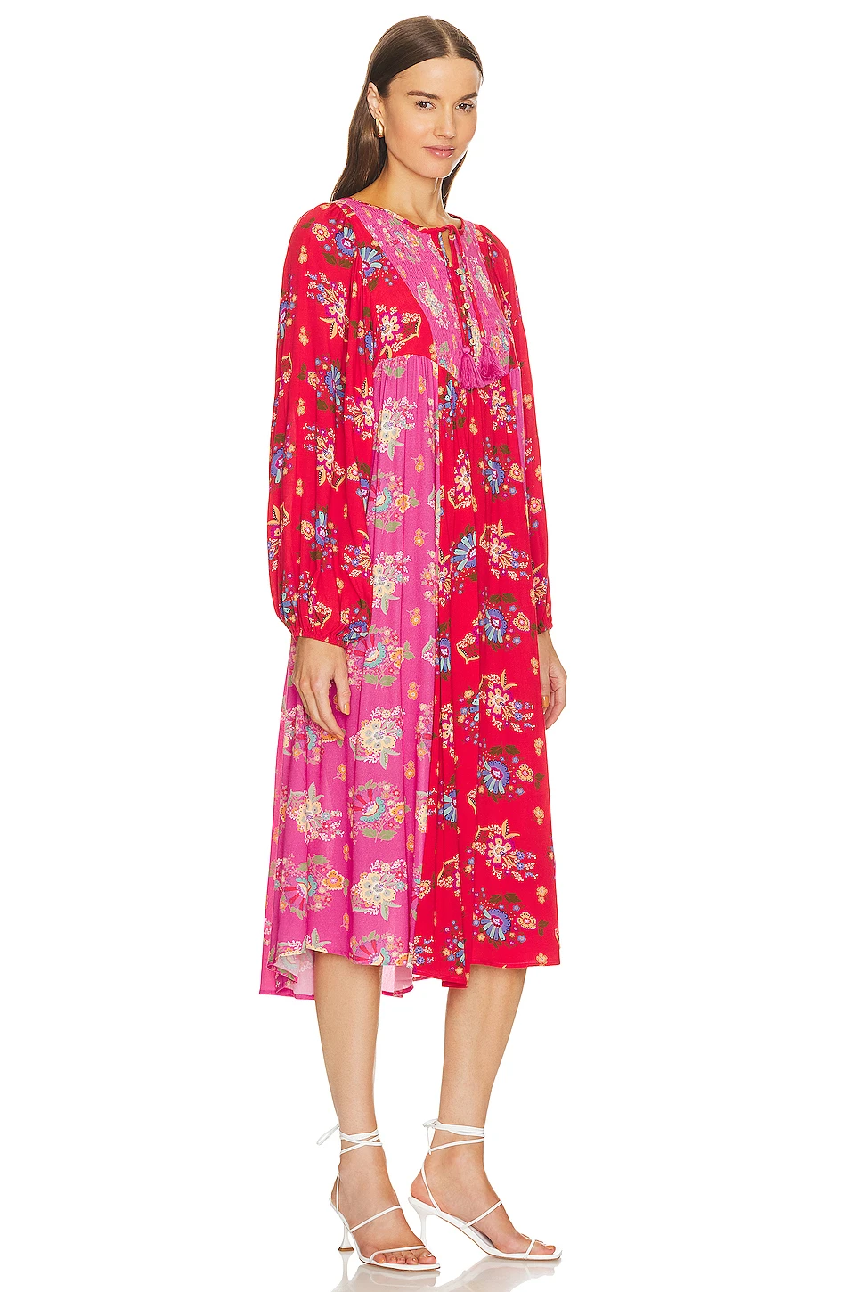 ROBE SOLSTICE BOHO Salsa Rose 4 ROBE SOLSTICE BOHO Salsa Rose – Image 2