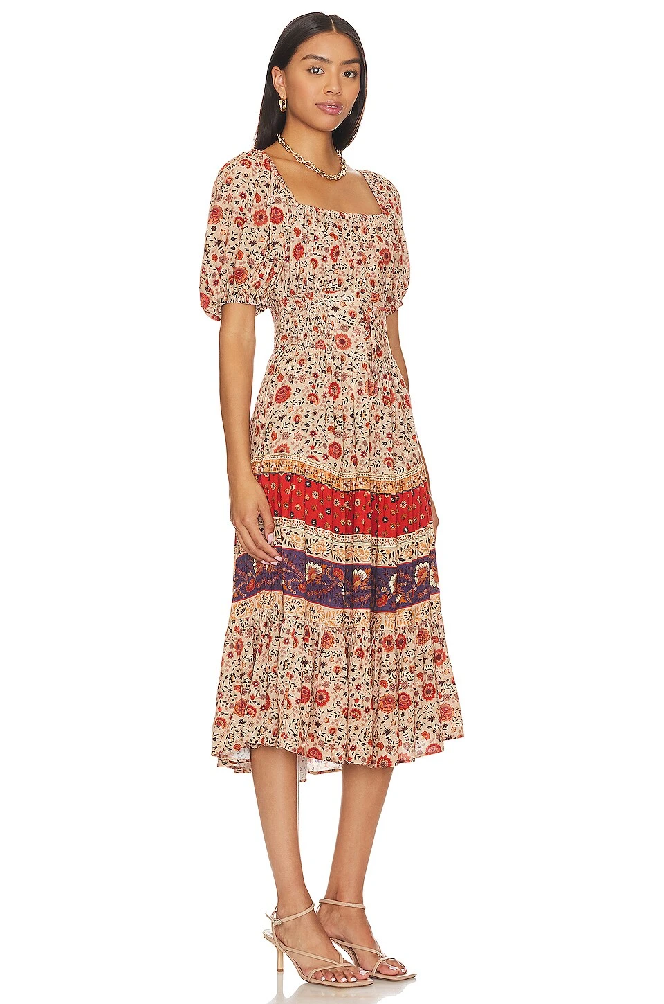 ROBE MI-LONGUE LADY UNTAMED Tea Leaf 4 ROBE MI-LONGUE LADY UNTAMED Tea Leaf – Image 2