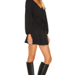 ROBE COURTE GATHERED Black -Pas Cher Tendricia Magasin SUSA WD1921 V2