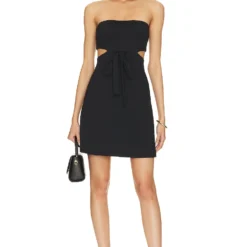 ROBE AVEC NŒUD DEVANT Black