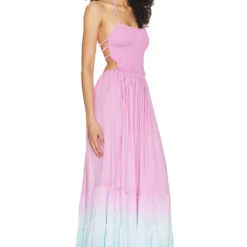 ROBE MAXI NAIA Pink Violet Aqua Ombre -Pas Cher Tendricia Magasin TIAR WD413 V2