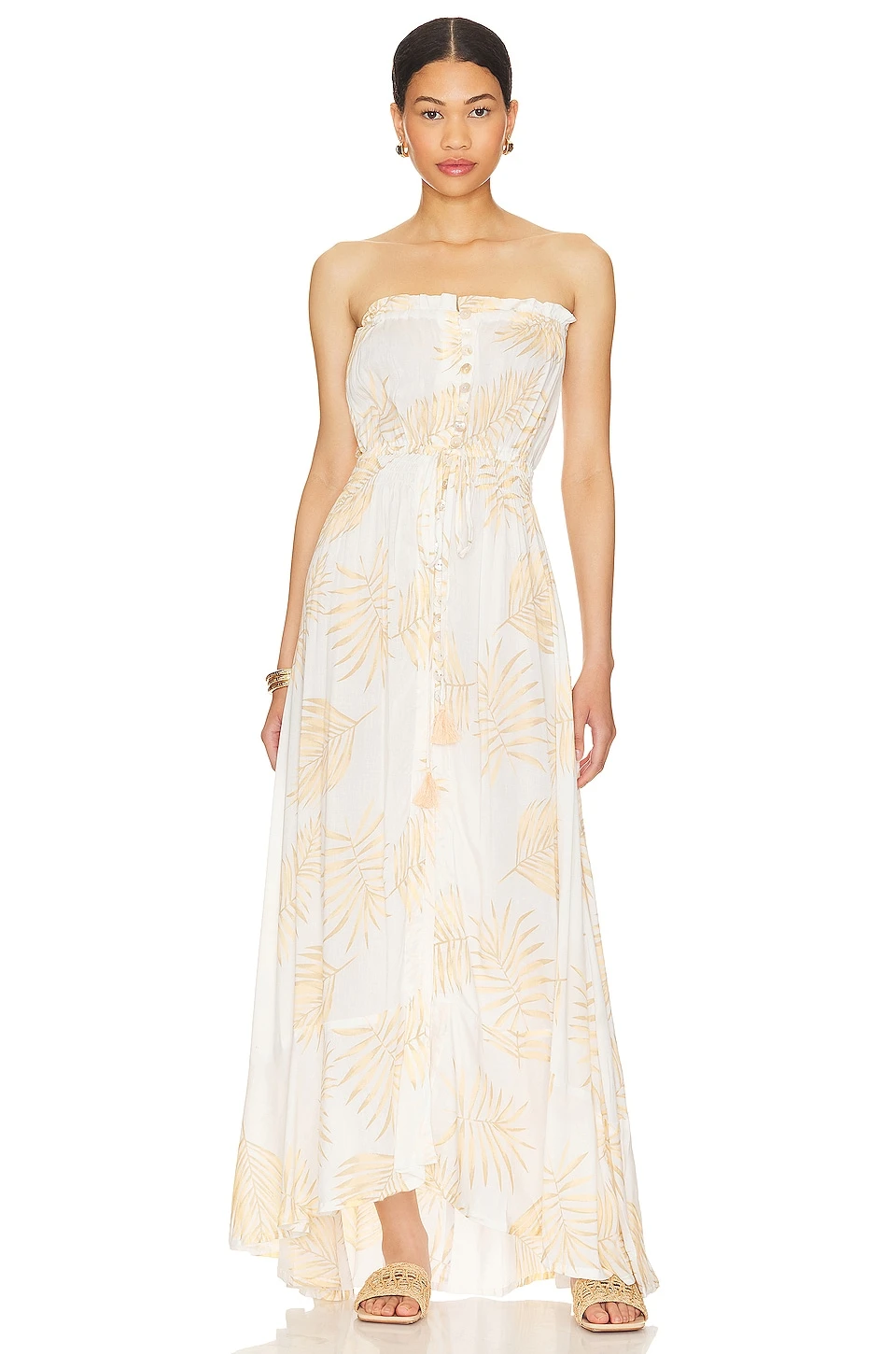 ROBE MAXI RYDEN Island Palm Sand 3 ROBE MAXI RYDEN Island Palm Sand