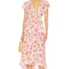 ROBE MI-LONGUE BLAKE Cabo Flora Red