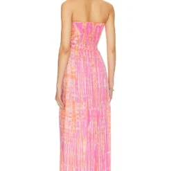 ROBE MAXI PUA Pink Coral Tie Dye 7 ROBE MAXI PUA Pink Coral Tie Dye -Pas Cher Tendricia Magasin TIAR WD434 V3