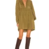 ROBE JAXTYN Dark Olive Green 1 ROBE JAXTYN Dark Olive Green -Pas Cher Tendricia Magasin TULA WD1146 V1