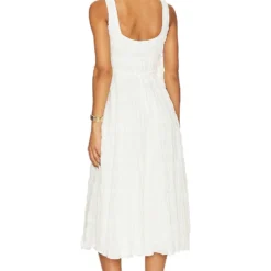ROBE BENITA White -Pas Cher Tendricia Magasin TULA WD1499 V3