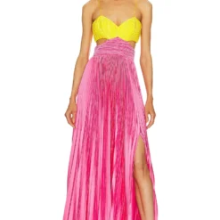 ROBE ELODIE Yellow Tag & Calla Lily -Pas Cher Tendricia Magasin UAMR WD165 V1 1