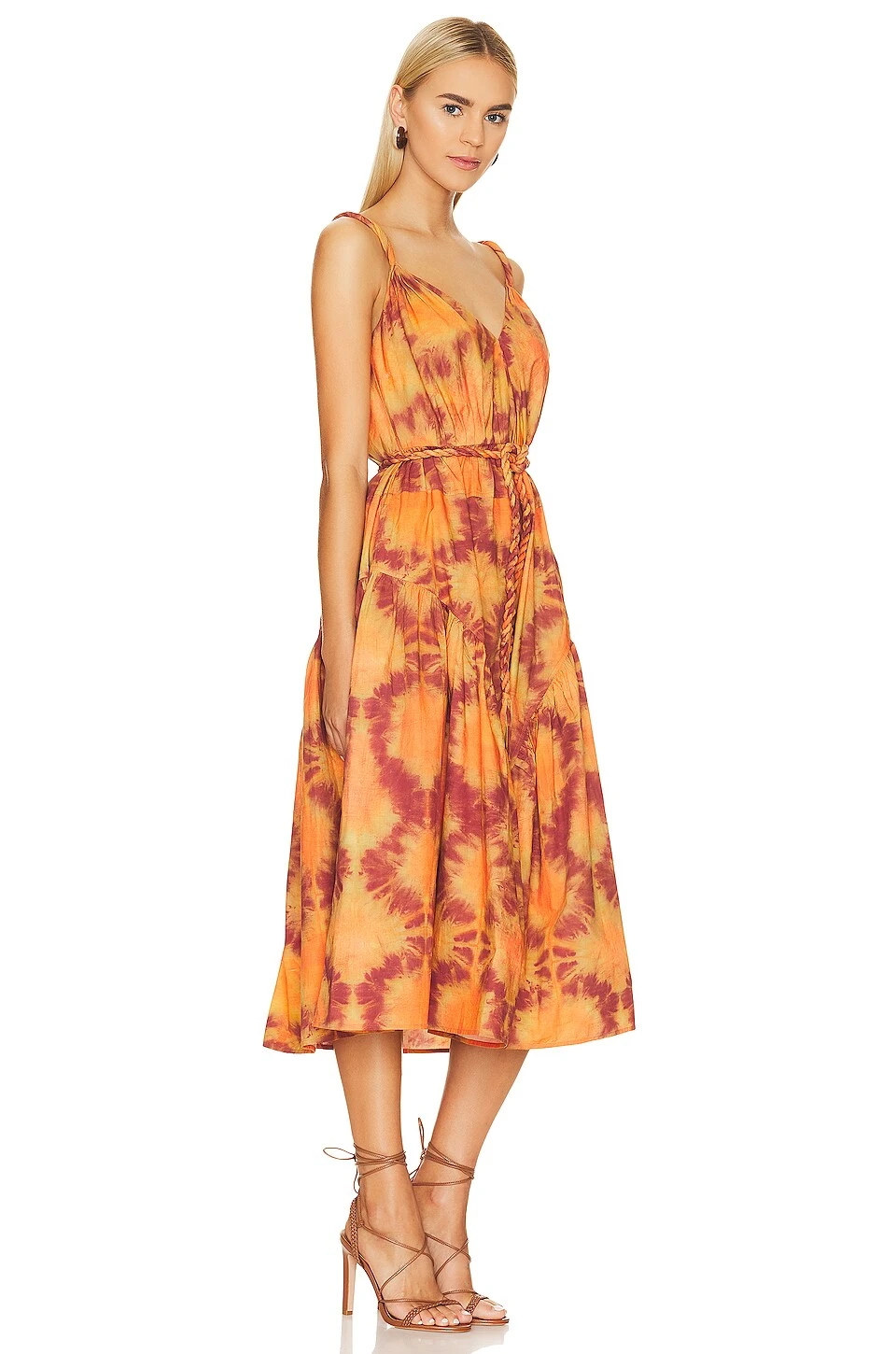 ULLA JOHNSON ROBE VALENTINA Red Topaz 4 ULLA JOHNSON ROBE VALENTINA Red Topaz – Image 2