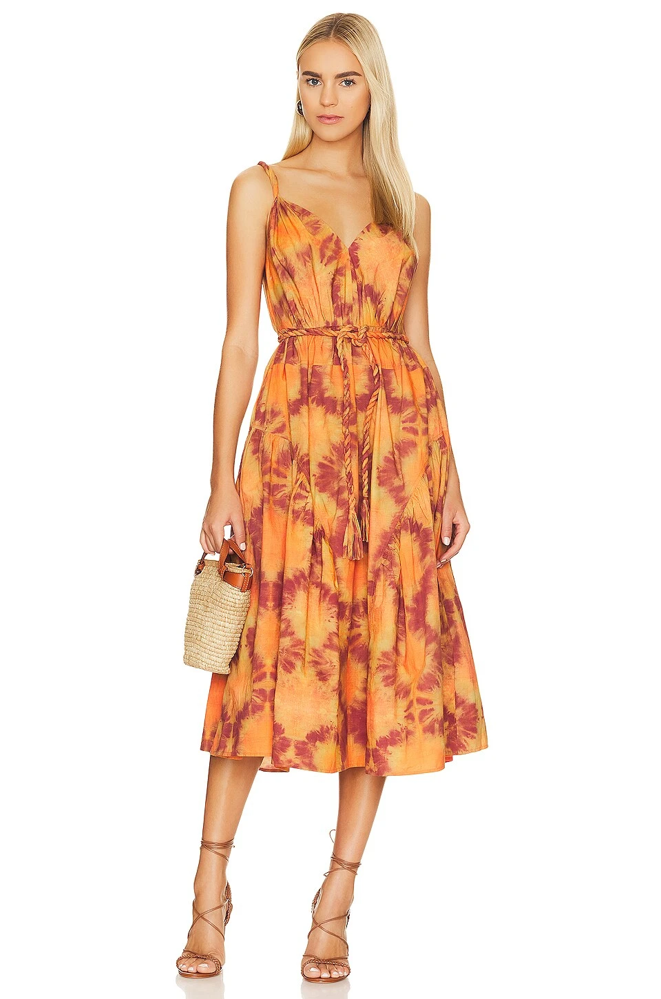 ULLA JOHNSON ROBE VALENTINA Red Topaz 6 ULLA JOHNSON ROBE VALENTINA Red Topaz – Image 4