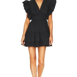 ULLA JOHNSON ROBE KIRI Noir
