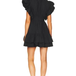 ULLA JOHNSON ROBE KIRI Noir 7 ULLA JOHNSON ROBE KIRI Noir -Pas Cher Tendricia Magasin ULLA WD411 V3