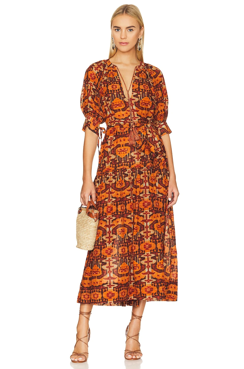 ULLA JOHNSON ROBE DE PLAGE SELENA Oak 3 ULLA JOHNSON ROBE DE PLAGE SELENA Oak